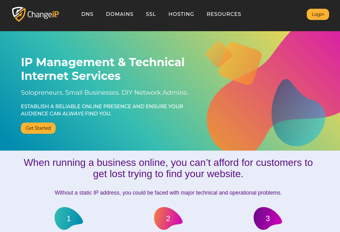 ChangeIP homepage
