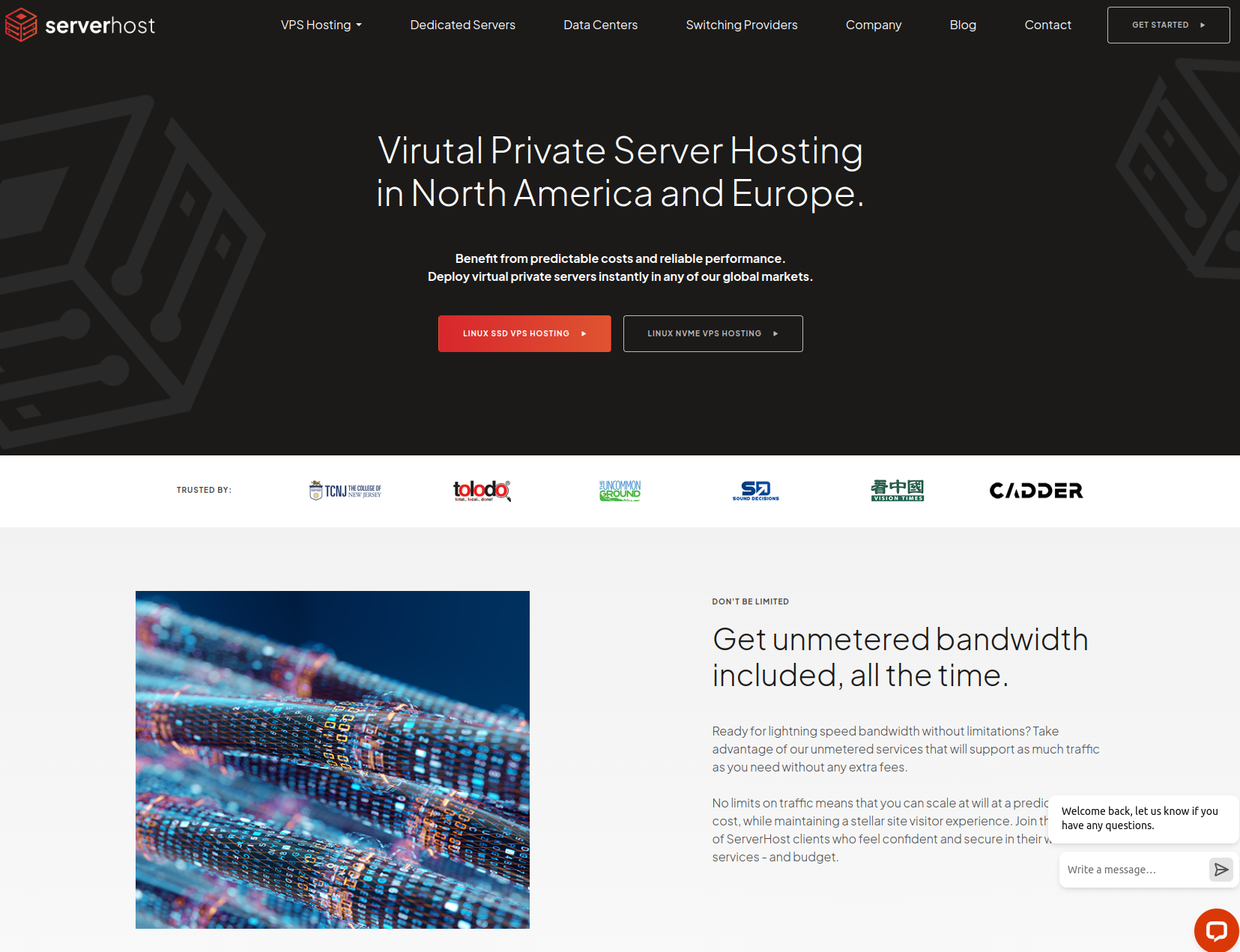 ServerHost homepage